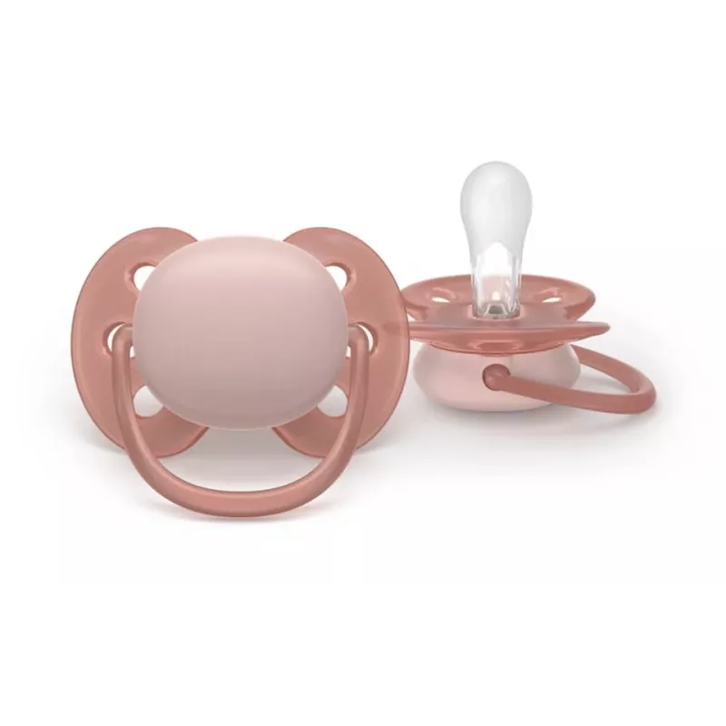 Philips Avent Ultra Soft πιπίλα 6-18 μηνών, ουδέτερο, συσκευασία 2 τεμ.