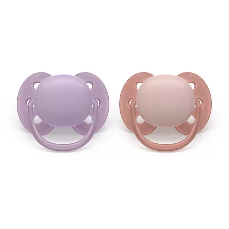 Philips Avent Ultra Soft πιπίλα 6-18 μηνών, ουδέτερο, συσκευασία 2 τεμ.