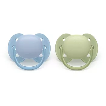 Philips Avent Ultra Soft πιπίλα 0-6 μηνών, ουδέτερο, συσκευασία 2 τεμ.