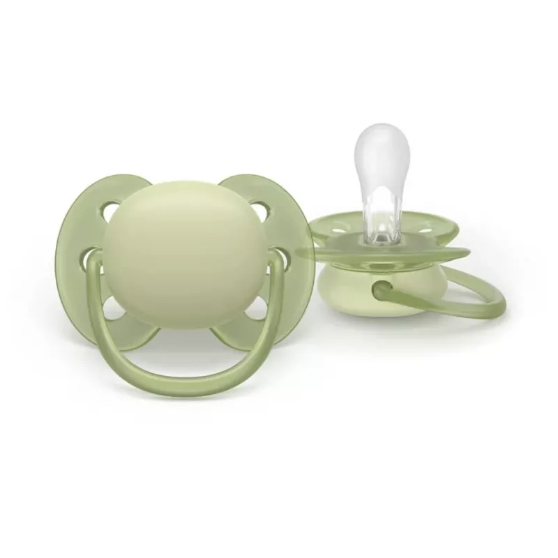 Philips Avent Ultra Soft πιπίλα 0-6 μηνών, ουδέτερο, συσκευασία 2 τεμ.