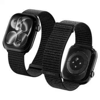 Spigen WBF01 λουράκι για Apple Watch 8/9/10/11/SE/Ultra (44/45/46/49 mm), μαύρο