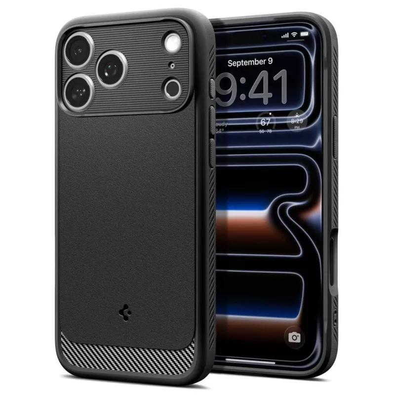 Spigen Rugged Armor Mag MagSafe θήκη για iPhone 18 Pro Max / 17 Pro Max μαύρο ματ