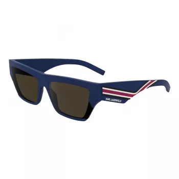 Karl Lagerfeld Unisex KL6163S-401 Γυαλιά ηλίου, μαύρος σκελετός, γκρι φακοί, 59/17/145 mm