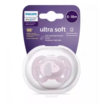 Philips Avent Ultra Soft DECO Πιπίλα 6-18 μηνών, 1 τεμ., κοριτσίστικη