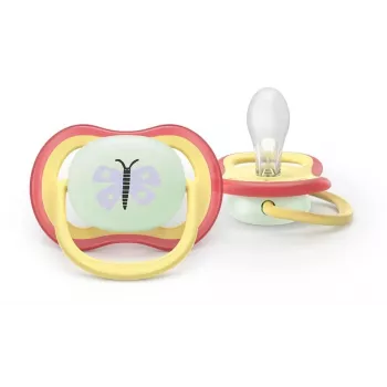 Philips AVENT Ultra Air Night Πιπίλα 0-6 μηνών, συσκευασία 2 τεμ., φωσφορίζει στο σκοτάδι