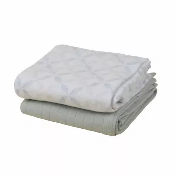 Lodger Swadler Solid Matcha Βαμβακερή κουβέρτα φασκιώματος, Peppermint/Blue Fogg, 110x110 cm, συσκευασία 2 τεμ.