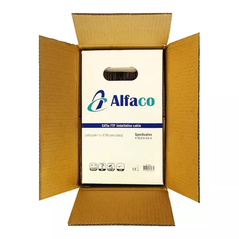 DSIT Alfaco Cat5e F/UTP Solid Core καλώδιο δικτύου 305m ρολό γκρι LSZH Eca