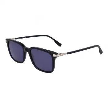 Lacoste Ανδρικό L6035S-410 Ορθογώνιο Γυαλί Ηλίου, Μπλε Σκελετός, Γκρι Φακοί, 53mm