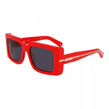 Ferragamo SF2032S-600 Γυναικείο Cat-Eye Γυαλί Ηλίου, Κόκκινος Σκελετός, Γκρι Φακοί Gradient, 55/19/140 mm