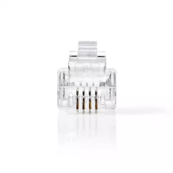 DSIT RJ11 βύσμα τηλεφώνου - 4 ακίδων - 10 τεμ. (DC-RJ11-10PCE)