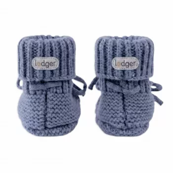 Lodger Slipper Merino Wool Baby παιδικά παντόφλες, Storm, 0-6 μηνών