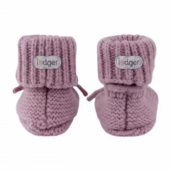 Lodger παιδικά παντόφλες Merino-Wolle Baby-Booties, Mauve, 0-6 μηνών