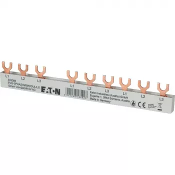 Eaton τριφασική μπάρα με πιρούνια 10mm² 6 modules 63A EVG3PHAS/N/6MODUL/LS 303366