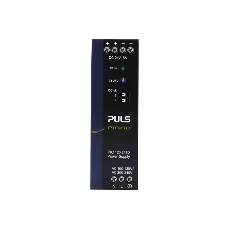 PULS Piano τροφοδοτικό ράγας DIN 24V DC 5A 120W (PIC120.241D)