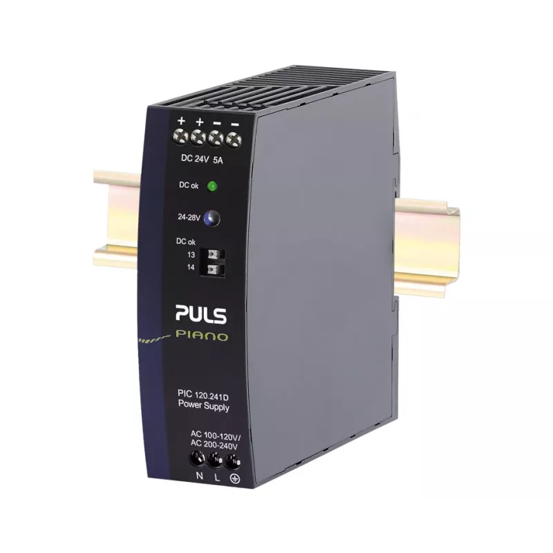 PULS Piano τροφοδοτικό ράγας DIN 24V DC 5A 120W (PIC120.241D)