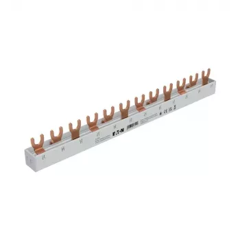 Eaton 3-φασική μπάρα συλλογής με περόνες EVGK-3PHAS/12MODUL, 63A, 12 μονάδες, 10mm², για xPole MCBs/RCDs (EP-501069)