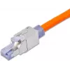 Wirewin WKS FK RJ45 KAT6A βύσμα RJ45 πεδίου, Cat6A, θωρακισμένο, χωρίς εργαλεία, χυτό ψευδάργυρος, επαφές χρυσού, για 22-24 AWG, καλώδιο 6-9mm