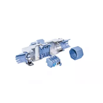 Wirewin WKS FK RJ45 KAT6A βύσμα RJ45 πεδίου, Cat6A, θωρακισμένο, χωρίς εργαλεία, χυτό ψευδάργυρος, επαφές χρυσού, για 22-24 AWG, καλώδιο 6-9mm