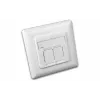 Wirewin DD-TRIO-C6 UP2 WS CAT6 θωρακισμένη πρίζα δεδομένων χωνευτή, 2 θυρών, LSA, λευκό RAL 9010