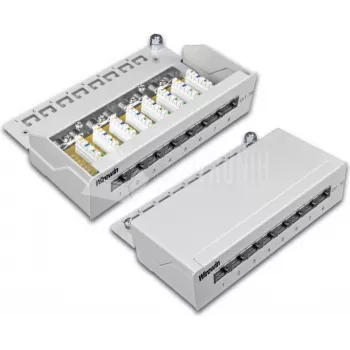 Wirewin DVP-TRIO-K5E 8 - 8 θυρών Cat5e θωρακισμένο patch panel επιτραπέζιο, σύνδεση LSA