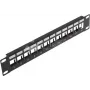 Wirewin TKS PANEL 12 Πάνελ Keystone 12 θυρών, για rack 10 ιντσών, θωρακισμένο, μαύρο