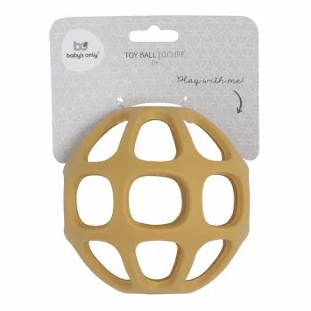 BABY'S ONLY BO-860.862.017.50 Μπάλα οδοντοφυΐας σιλικόνης, 0+, ώχρα