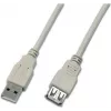 Wirewin USB A-A MF 2.0 GR Καλώδιο επέκτασης USB 2.0, 2 m, γκρι