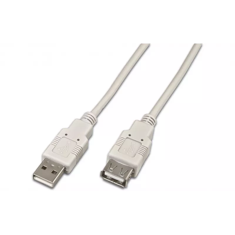 Wirewin USB A-A MF 2.0 GR Καλώδιο επέκτασης USB 2.0, 2 m, γκρι