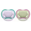 Philips Avent Ultra Air Πιπίλα 0-6 μηνών, συσκευασία 2 τεμ., κορίτσι ροζ/μωβ, SCF085/24