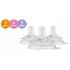 Philips Avent Natural Response Σετ θηλών σιλικόνης για μπιμπερό (συσκευασία 3 τεμ., Flow 3, 1+ μηνών)