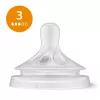 Philips Avent Natural Response Σετ θηλών σιλικόνης για μπιμπερό (συσκευασία 3 τεμ., Flow 3, 1+ μηνών)