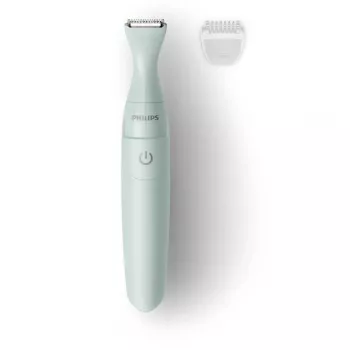 PHILIPS Essential Bikini Trimmer BRT398/15, ασφαλής ξυραφισμός για ευαίσθητες περιοχές, υγρό & στεγνό, 3 ρυθμίσεις μήκους, με μπαταρία, λευκό με ροζ λεπτομέρειες