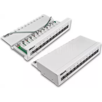 Wirewin 12-Port CAT6 Desktop Patch Panel, θωρακισμένο, σύνδεση LSA+ (DVP-TRIO-K6 12)