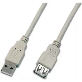 Wirewin καλώδιο επέκτασης USB 2.0 A αρσενικό σε A θηλυκό 5m γκρι USB A-A MF 5.0 GR