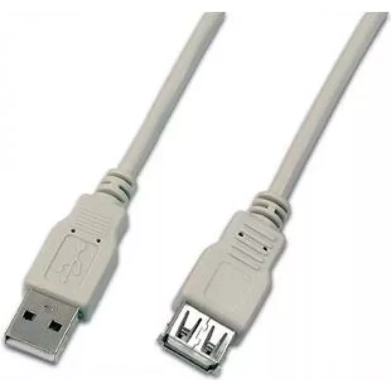 Wirewin καλώδιο επέκτασης USB 2.0 A αρσενικό σε A θηλυκό 5m γκρι USB A-A MF 5.0 GR
