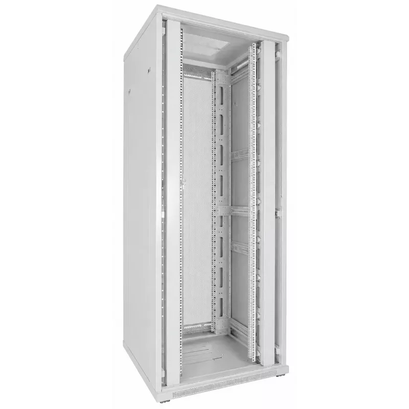 DSIT 42U rack 19 ιντσών 800x800x2000mm λευκό, διάτρητες διπλές πόρτες μπροστά και πίσω DS8842DD-W