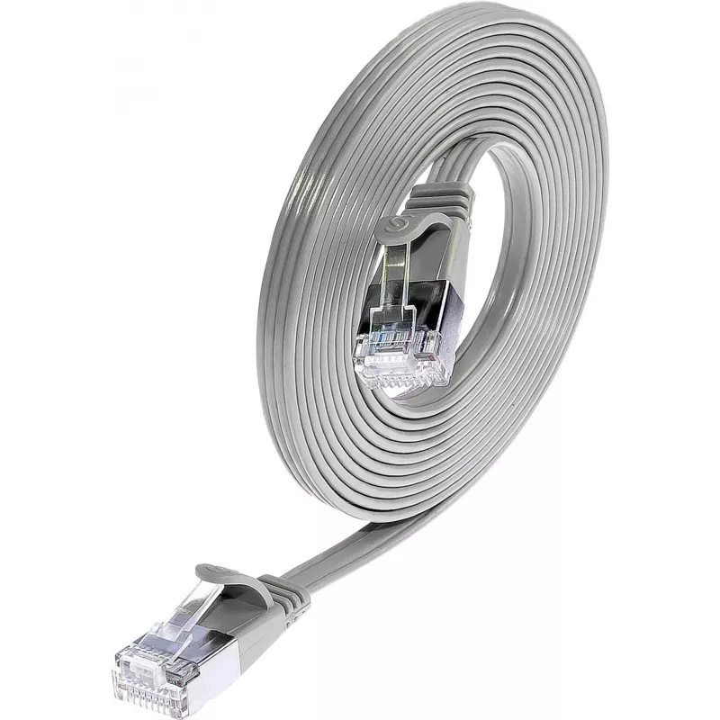 Wirewin Cat.6 SLIM Καλώδιο patch STP PIMF 0,1m Γκρι PKW-STP-SLIM-KAT6 0.1