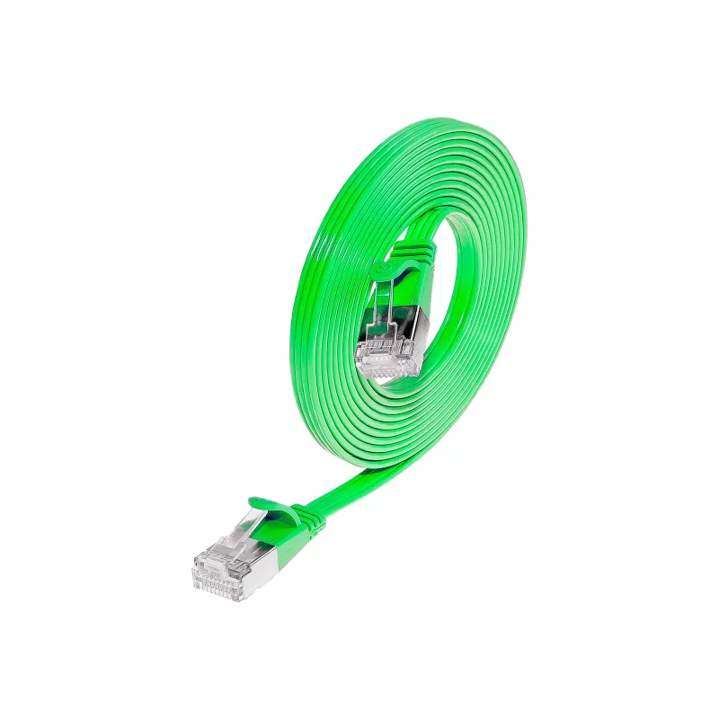 Wirewin Cat.6 Slim Καλώδιο patch, STP (PIMF), 0,1 m, Πράσινο PKW-STP-SLIM-KAT6 0.1 GN