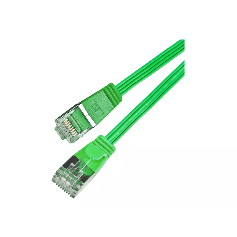 Wirewin Cat.6 Slim Καλώδιο patch, STP (PIMF), 0,1 m, Πράσινο PKW-STP-SLIM-KAT6 0.1 GN