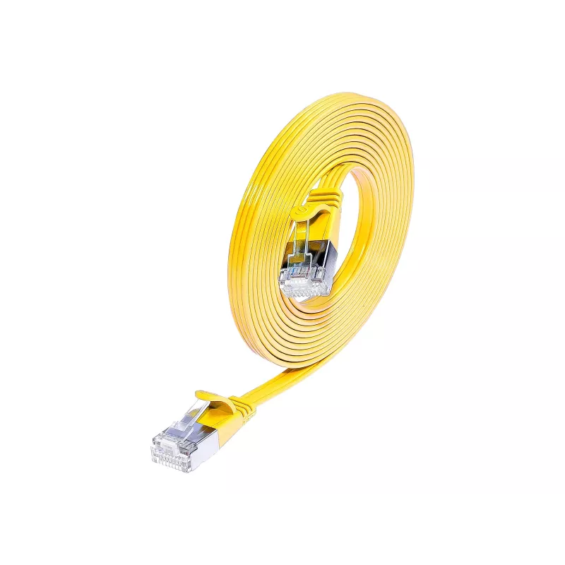 Wirewin Cat.6 SLIM Καλώδιο patch, STP(PIMF), 0,75 m, Κίτρινο (PKW-STP-SLIM-KAT6 0.75 GE)