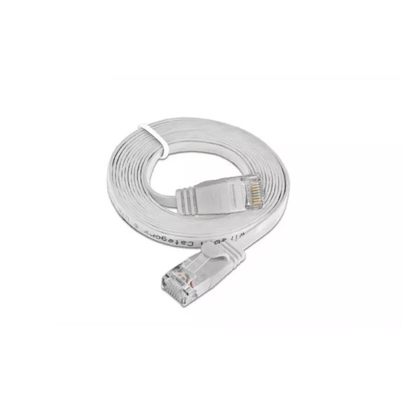 Wirewin Cat.6 Slim Καλώδιο patch U/UTP 0,1m Λευκό PKW-SLIM-KAT6 0.1 WS