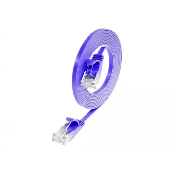 Wirewin Triotronik Cat6 U/UTP καλώδιο δικτύου, 3m, RJ45 σε RJ45, βύσμα σε βύσμα, χαλκός, μωβ PKW-SLIM-KAT6 3.0 VT