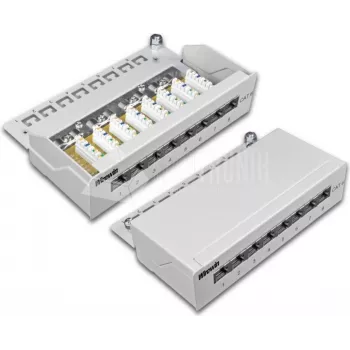 Wirewin 8-Port Cat6 θωρακισμένο επιτραπέζιο Patch panel με σύνδεση LSA+ (DVP-TRIO-K6 8)