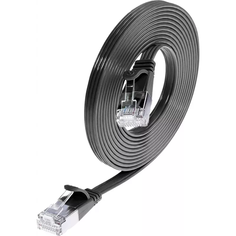 Wirewin Triotronik PKW-STP-SLIM-KAT6 20.0 SW - 20m Cat6 U/FTP Slim καλώδιο Ethernet Patch, Μαύρο