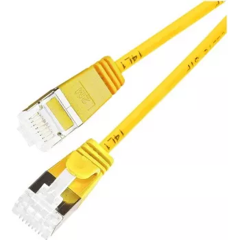 Wirewin Light καλώδιο patch στρογγυλό U/FTP Cat 6a κίτρινο 0,1m Slim, θωρακισμένο, PoE, εύκαμπτο λεπτό καλώδιο για ειδικές εφαρμογές (PKW-LIGHT-STP-K6A 0.1 GE)