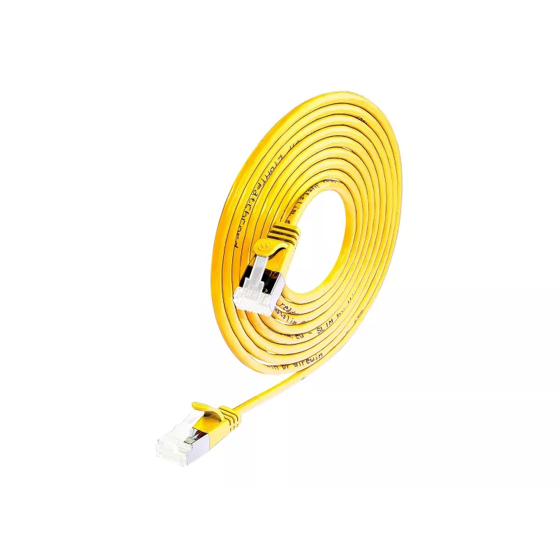 Wirewin Cat 6a U/FTP Slim καλώδιο patch Ethernet, κίτρινο, 0,5 m PKW-LIGHT-STP-K6A 0.5 GE
