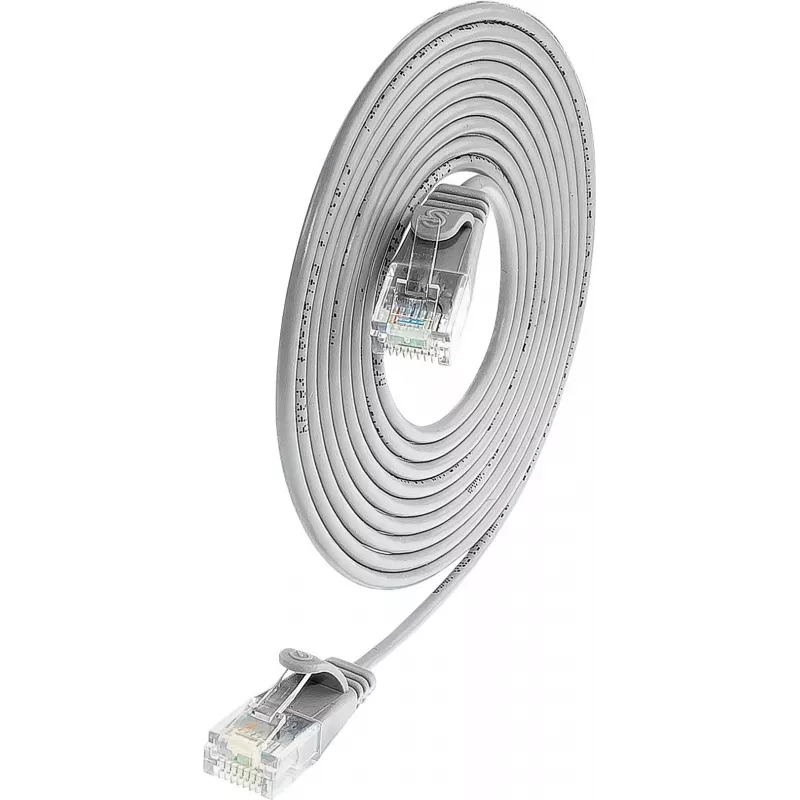 Wirewin SLIM UL6 10 GR - Cat.6 SLIM-Light καλώδιο patch, U/UTP, 10 m, γκρι (PKW-LIGHT-K6 10.0)