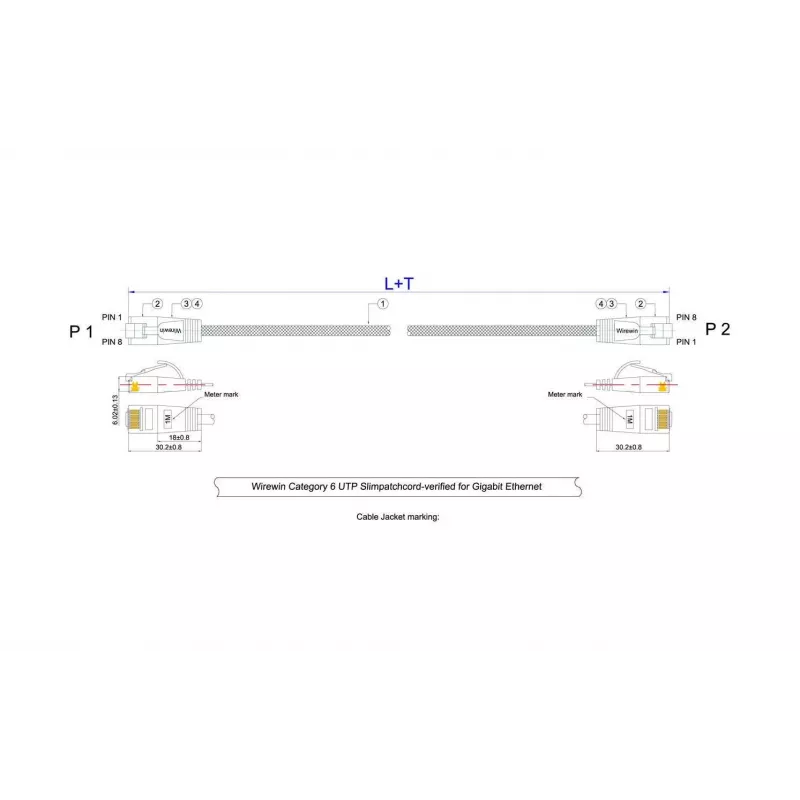 Wirewin Triotronik Cat6 U/UTP καλώδιο Patch 0,5m γκρι PKW-TOUGH-K6 0.5