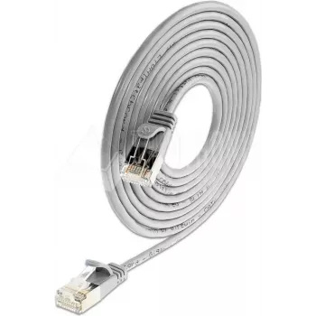 Slim Wirewin Triotronik PKW-LIGHT-STP-K6 15,0 Καλώδιο Patch Cat6 S/FTP, Βύσμα RJ45 σε βύσμα, Χαλκός, 15 m, Μαύρο