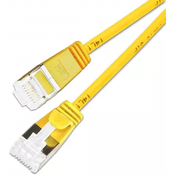 Wirewin SLIM KAT6A 10 Gigabit Light Καλώδιο Patch, 0,25m, U/FTP, Ø 3,8mm, Κίτρινο, συσκευασία 50 τεμ. (SLIM-LS-K6A 0.25 YE 50)